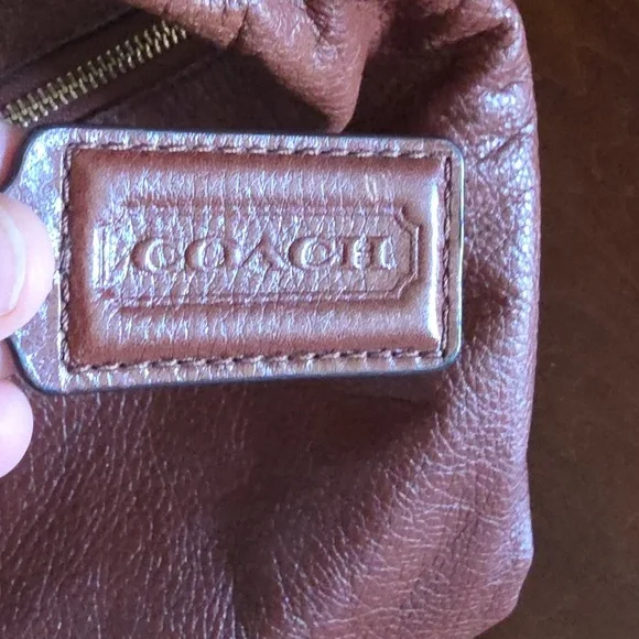 Coach Madison Haley Brown Leather Hobo Bag - Picture 3 of 9